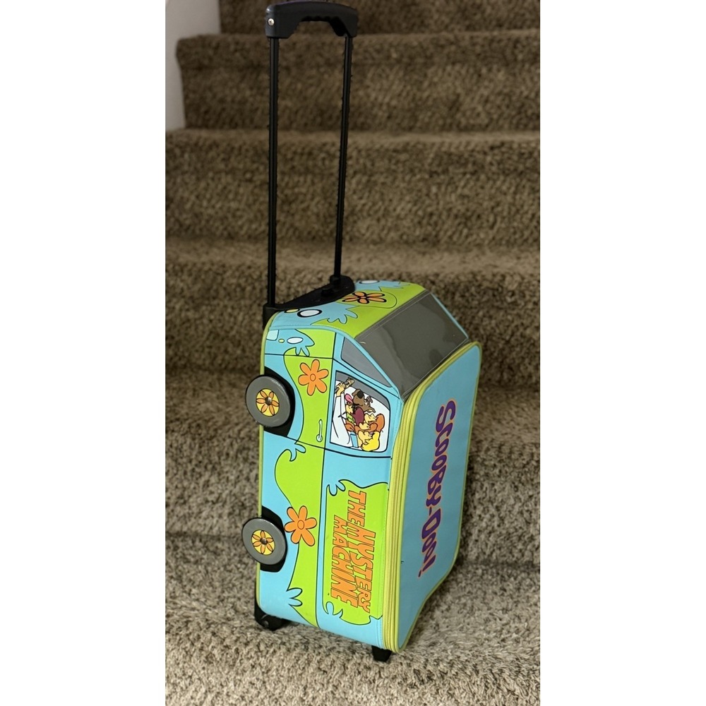 Vintage 2000 Y2K Cartoon Network Scooby-Doo Mystery Machine Rolling Kid Suitcase